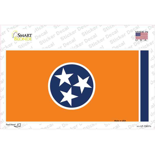 Tennessee Flag Orange Novelty Sticker Decal