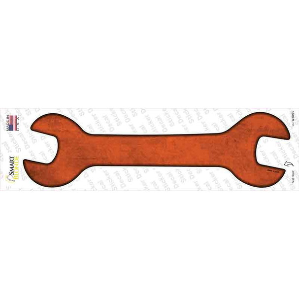 Orange Oil Rubbed Novelty Wrench Sticker Decal