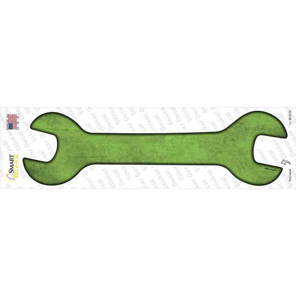 Lime Green Oil Rubbed Novelty Wrench Sticker Decal