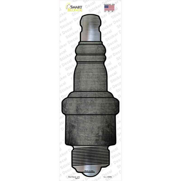 Gray Oil Rubbed Novelty Spark Plug Sticker Decal