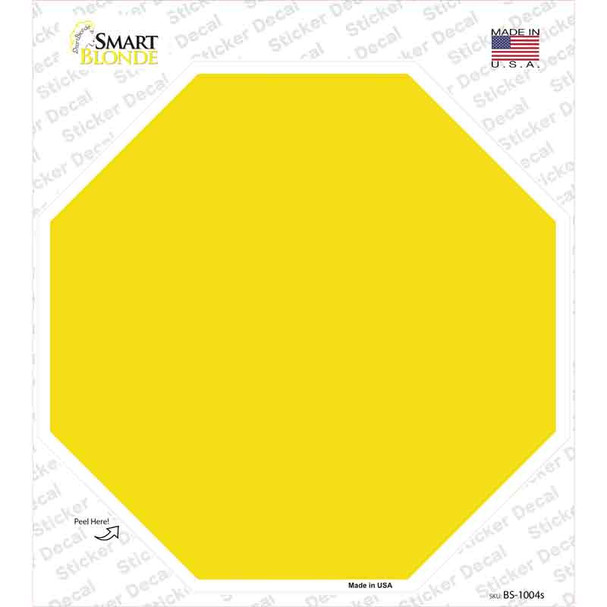 Yellow Solid Novelty Octagon Sticker Decal