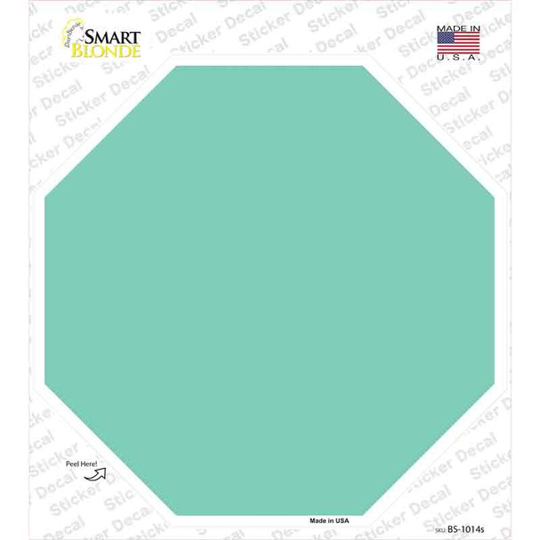 Mint Solid Novelty Octagon Sticker Decal
