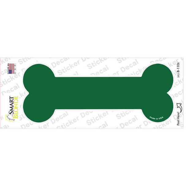 Green Solid Novelty Bone Sticker Decal