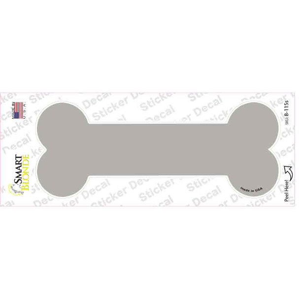 Gray Solid Novelty Bone Sticker Decal