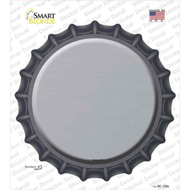 Gray Novelty Bottle Cap Sticker Decal