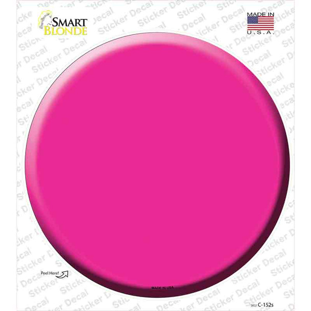 Pink Novelty Circle Sticker Decal