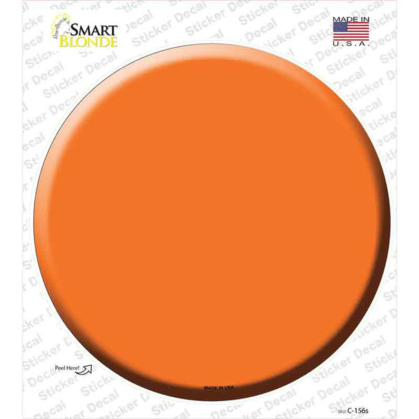 Orange Novelty Circle Sticker Decal