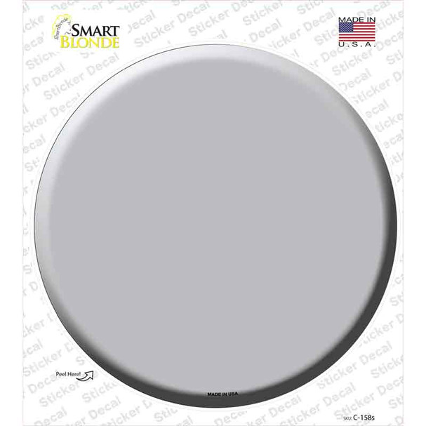 Gray Novelty Circle Sticker Decal