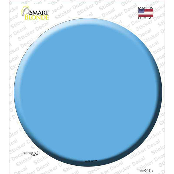 Light Blue Novelty Circle Sticker Decal