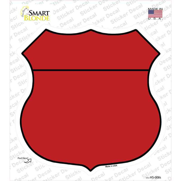 Red Novelty Highway Shield Sticker Decal