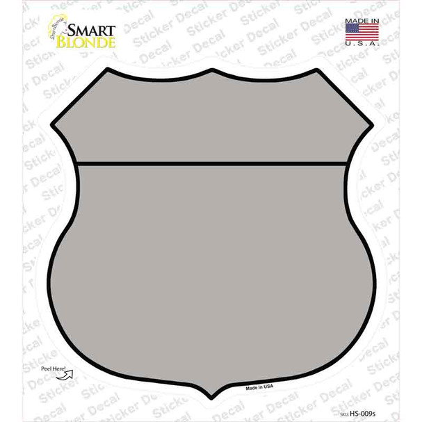 Gray Novelty Highway Shield Sticker Decal