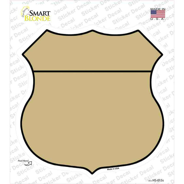 Gold Novelty Highway Shield Sticker Decal