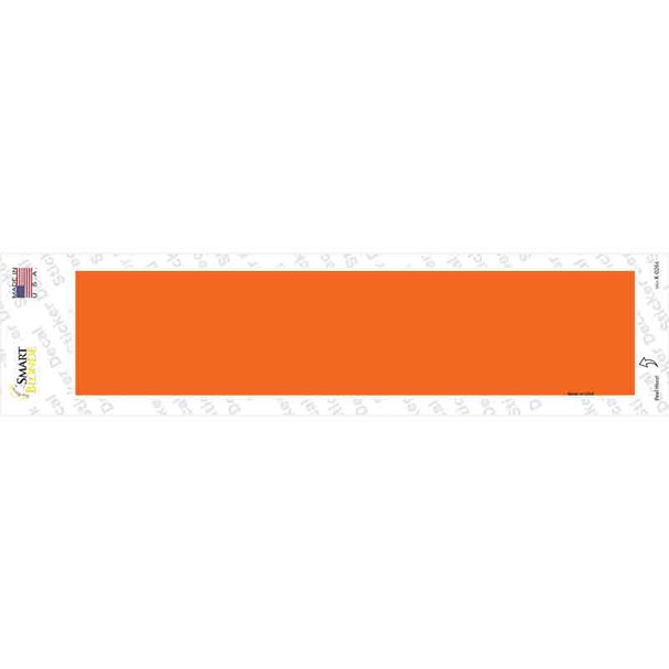 Orange Solid Blank Novelty Narrow Sticker Decal