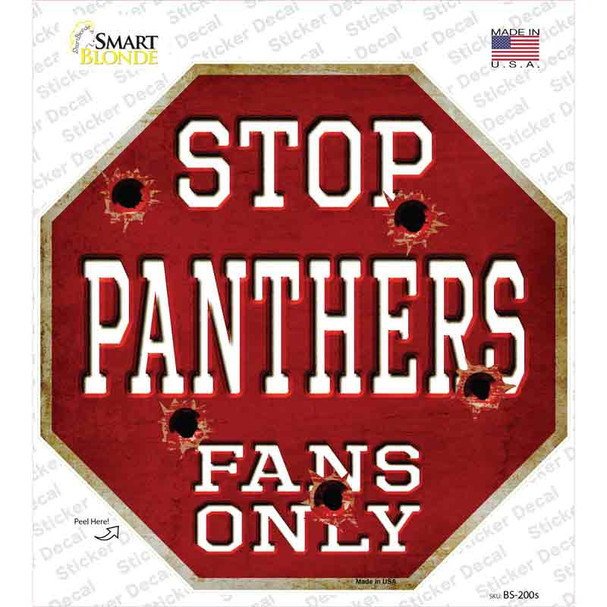 Panthers Fans Only Novelty Octagon Sticker Decal