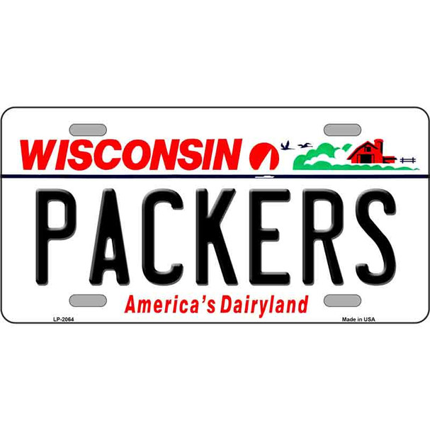 Packers Wisconsin State Novelty Metal License Plate