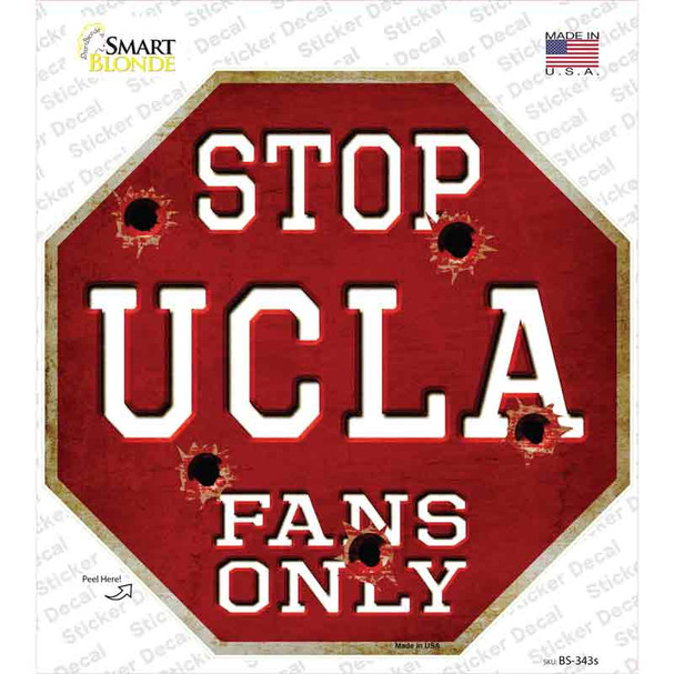 UCLA Fans Only Novelty Octagon Sticker Decal