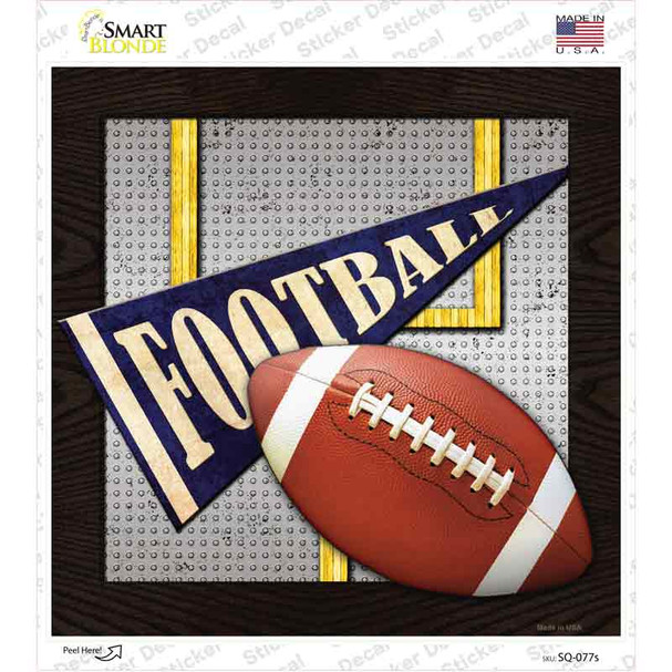 Football Novelty Square Sticker Decal