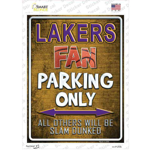 Lakers Novelty Rectangle Sticker Decal