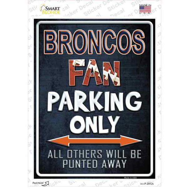 Broncos Novelty Rectangle Sticker Decal