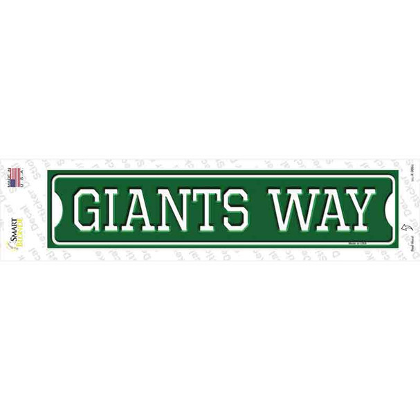 Giants Way Novelty Narrow Sticker Decal
