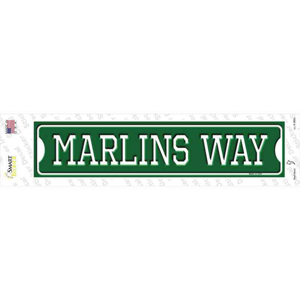 Marlins Way Novelty Narrow Sticker Decal