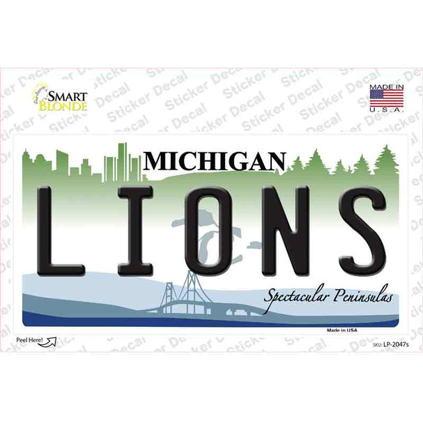 Lions Michigan State Novelty Sticker Decal