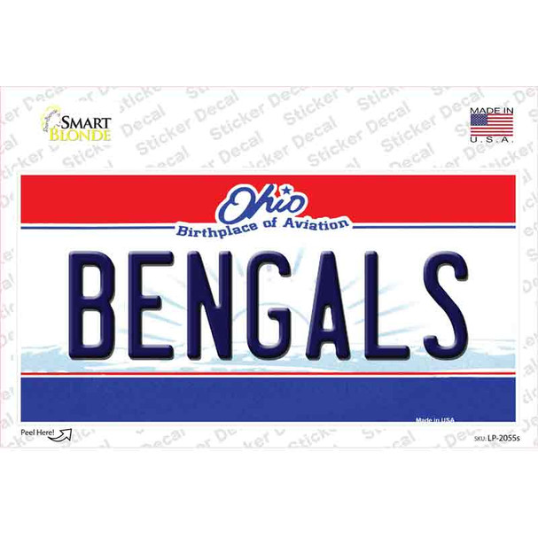 Bengals Ohio State Novelty Sticker Decal