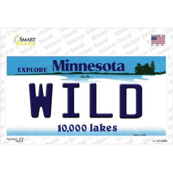 Wild Minnesota State Novelty Sticker Decal