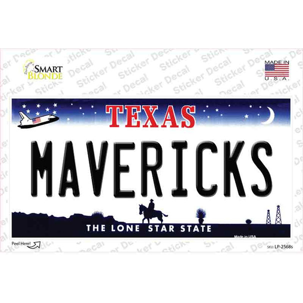 Mavericks Texas State Novelty Sticker Decal