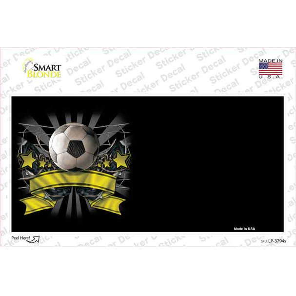 Soccer Banner Offset Novelty Sticker Decal