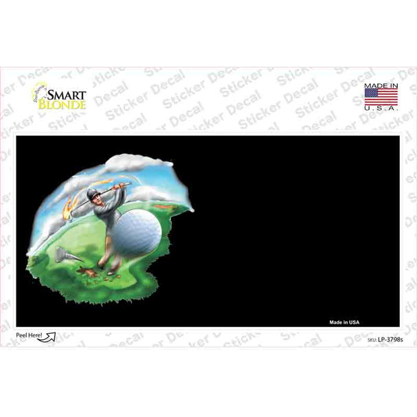 Golfer Golf ball Offset Novelty Sticker Decal