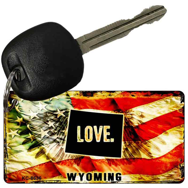 Wyoming Love Novelty Metal Key Chain KC-8636