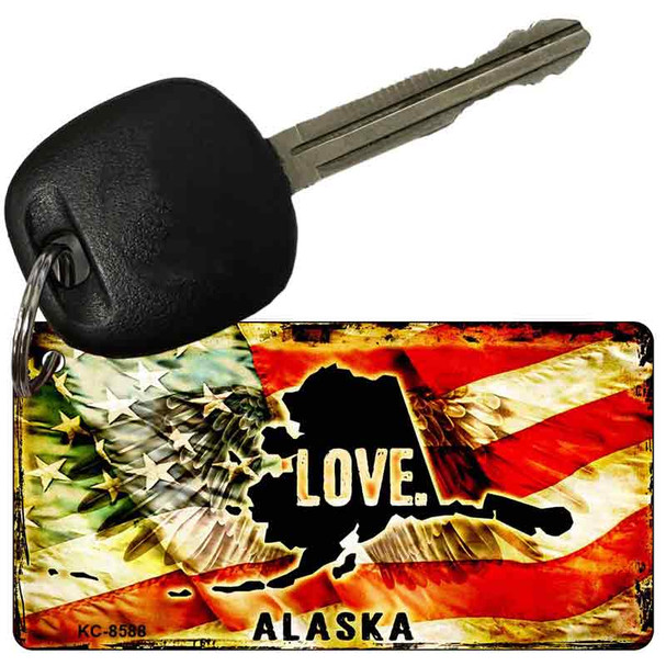 Alaska Love Novelty Metal Key Chain KC-8588