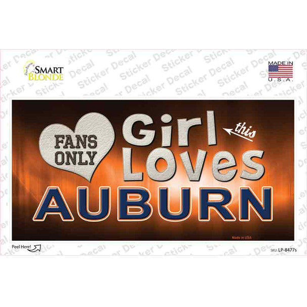 This Girl Loves Auburn Novelty Sticker Decal