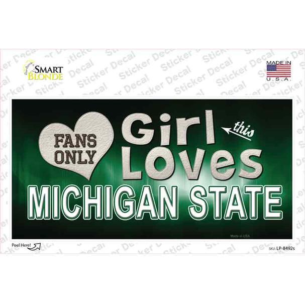 This Girl Loves Michigan State Novelty Sticker Decal