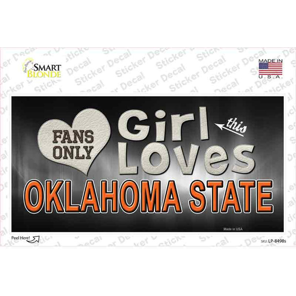 This Girl Loves Oklahoma State Novelty Sticker Decal