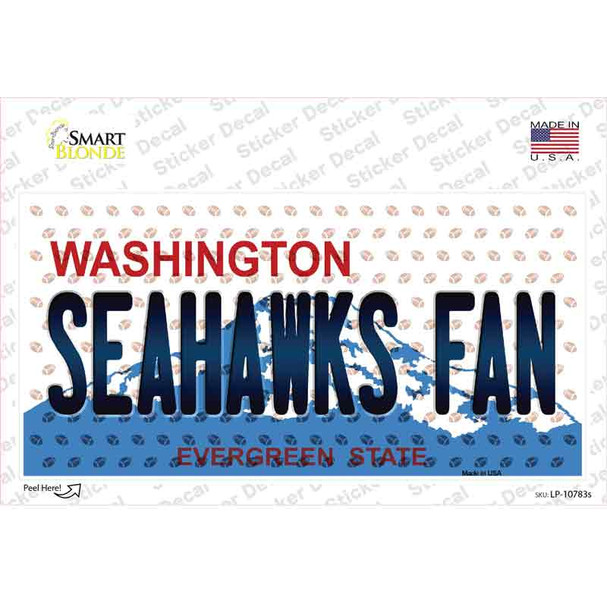 Seahawks Fan Washington Novelty Sticker Decal