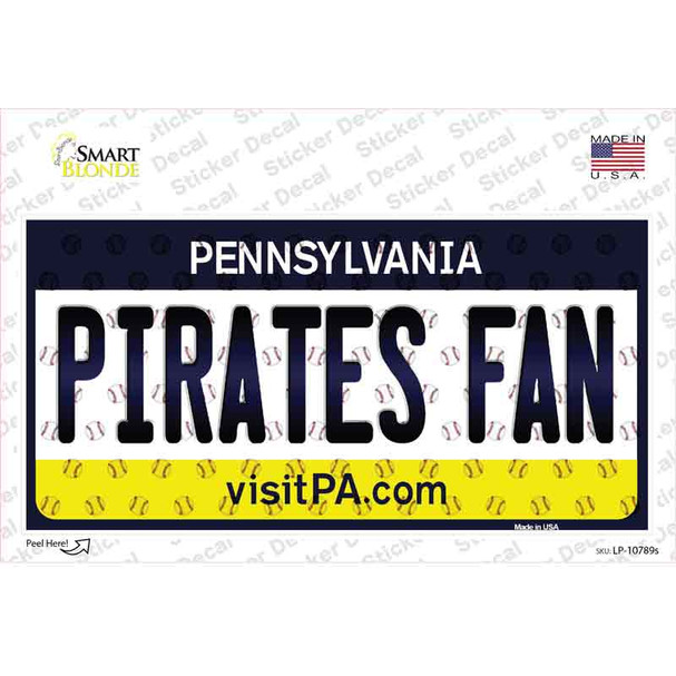 Pirates Fan Pennsylvania Novelty Sticker Decal