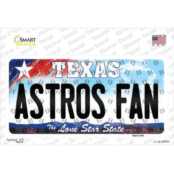 Astros Fan Texas Novelty Sticker Decal