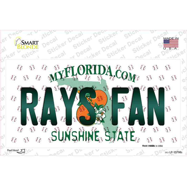 Rays Fan Florida Novelty Sticker Decal