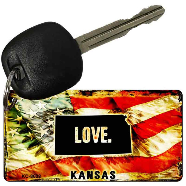 Kansas Love Novelty Metal Key Chain KC-8602