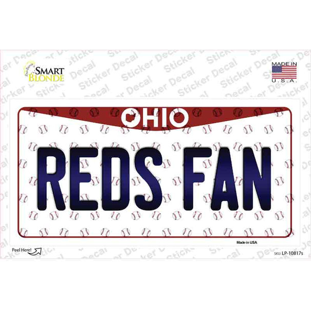 Reds Fan Ohio Novelty Sticker Decal