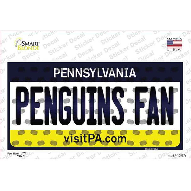 Penguins Fan Pennsylvania Novelty Sticker Decal