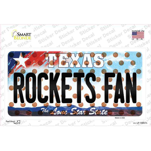 Rockets Fan Texas Novelty Sticker Decal