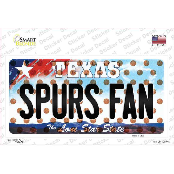 Spurs Fan Texas Novelty Sticker Decal