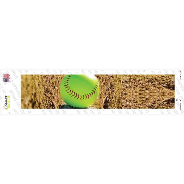 Softball on Dirt Novelty Narrow Sticker Decal