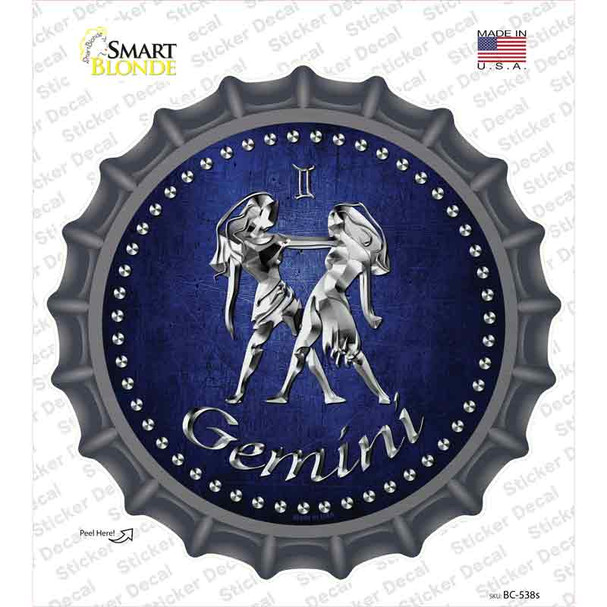 Gemini Novelty Bottle Cap Sticker Decal