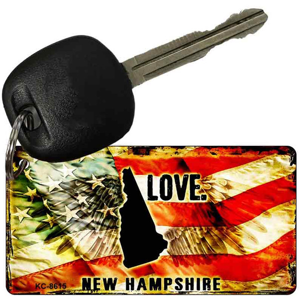 New Hampshire Love Novelty Metal Key Chain KC-8615