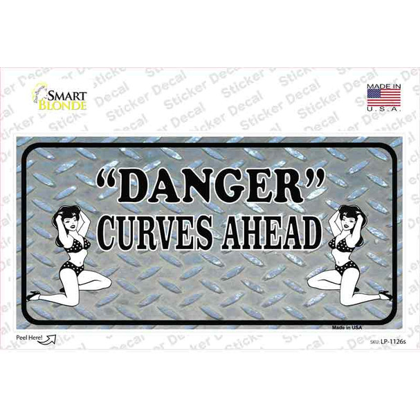 Danger Curves Ahead Novelty Sticker Decal