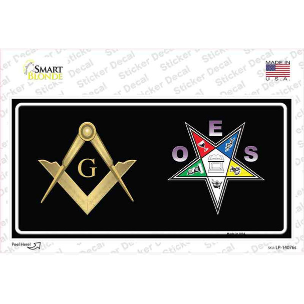 Free Mason OES Novelty Sticker Decal